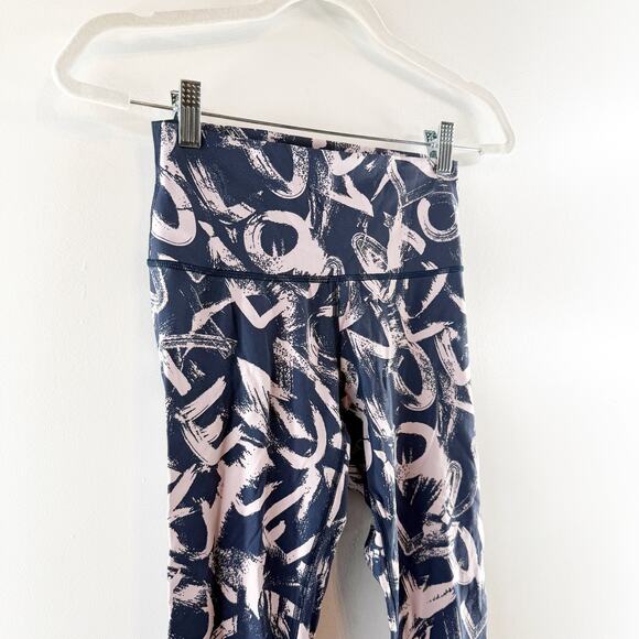 Lululemon Wunder Under Crop Luxtreme 21" Graffiti Pop Antoinette True Navy 6 - Picture 6 of 11